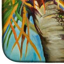 Load image into Gallery viewer, Orange Top Palm Tree Dish Drying Mat – Absorbent, Artistic Kitchen Essentials JMK1129DDM