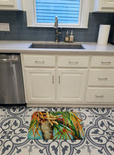 Load image into Gallery viewer, Orange Top Palm Tree Machine Washable Memory Foam Mat JMK1129RUG