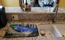 Load image into Gallery viewer, Blue Alligator Dish Drying Mat – Absorbent, Artistic Kitchen Essentials JMK1135DDM