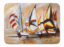 Load image into Gallery viewer, Boat Binge Sailboats Machine Washable Memory Foam Mat JMK1136RUG