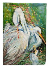 Load image into Gallery viewer, White Egret in the Rain Flag Canvas House Size JMK1139CHF