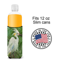 Load image into Gallery viewer, White Egret in Green grasses Slim Can Hugger – Fun &amp; Functional Drink Coolers JMK1141MUK