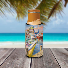 Load image into Gallery viewer, Boat Docks Sailboats Slim Can Hugger – Fun &amp; Functional Drink Coolers JMK1151MUK