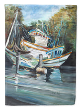 Load image into Gallery viewer, Shrimpers Cove and Shrimp Boats Flag Canvas House Size JMK1152CHF