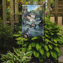 Load image into Gallery viewer, Shrimpers Cove and Shrimp Boats Garden Flag - Outdoor Decorative Yard Flag JMK1152GF