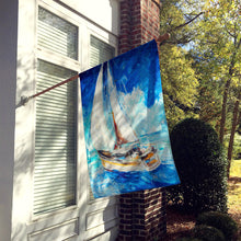 Load image into Gallery viewer, Sailboats in Blue Flag Canvas House Size JMK1153CHF
