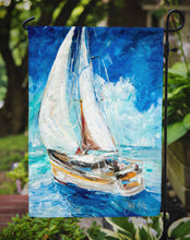 Load image into Gallery viewer, Sailboats in Blue Garden Flag – Decorative Outdoor Yard Flag JMK1153GF