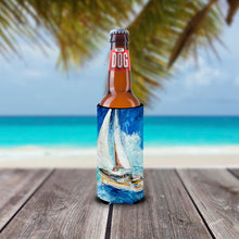 Load image into Gallery viewer, Sailboats in Blue Slim Can Hugger – Fun &amp; Functional Drink Coolers JMK1153MUK