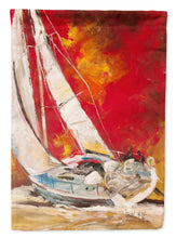 Load image into Gallery viewer, Red Sailboat Flag Canvas House Size JMK1154CHF