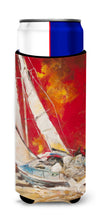 Load image into Gallery viewer, Red Sailboat Slim Can Hugger – Fun &amp; Functional Drink Coolers JMK1154MUK