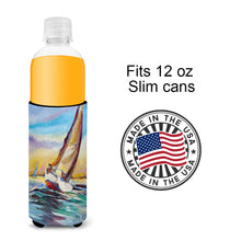 Load image into Gallery viewer, Horn Island Sailboat Race Slim Can Hugger – Fun &amp; Functional Drink Coolers JMK1159MUK