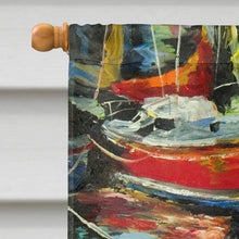 Load image into Gallery viewer, Boat Talk Sailboats Flag Canvas House Size JMK1164CHF