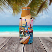 Load image into Gallery viewer, Purple Sailboats Slim Can Hugger – Fun &amp; Functional Drink Coolers JMK1165MUK