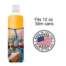 Load image into Gallery viewer, Purple Sailboats Slim Can Hugger – Fun &amp; Functional Drink Coolers JMK1165MUK