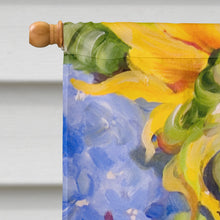 Load image into Gallery viewer, Hydrangea and Sunflower Flag Canvas House Size JMK1174CHF