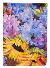 Load image into Gallery viewer, Hydrangeas and Sunflowers Garden Flag - Outdoor Decorative Yard Flag JMK1175GF