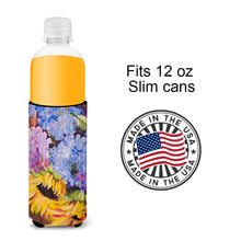 Load image into Gallery viewer, Hydrangeas and Sunflowers Slim Can Hugger – Fun &amp; Functional Drink Coolers JMK1175MUK