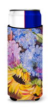 Load image into Gallery viewer, Hydrangeas and Sunflowers Slim Can Hugger – Fun &amp; Functional Drink Coolers JMK1175MUK