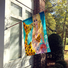 Load image into Gallery viewer, Teal Mermaid Flag Canvas House Size JMK1184CHF