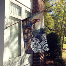 Load image into Gallery viewer, Zebras and Parrots Flag Canvas House Size JMK1200CHF