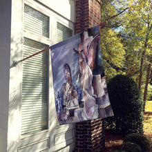 Load image into Gallery viewer, Angels in the Cemetary with Cross Flag Canvas House Size JMK1201CHF
