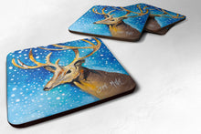 Load image into Gallery viewer, Reindeer Coasters - Set of 4 Lightweight Foam, Absorbent Drink Coasters JMK1206FC