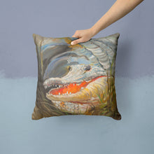 Load image into Gallery viewer, Alligator Canvas Throw Pillow - 14x14 Decorative Pillow – Art for Your Home &amp; Patio JMK1208PW1414