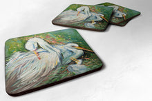 Load image into Gallery viewer, White Egret in the rain Coasters - Set of 4 Lightweight Foam, Absorbent Drink Coasters JMK1210FC