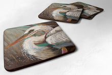 Load image into Gallery viewer, White Egret Coasters - Set of 4 Lightweight Foam, Absorbent Drink Coasters JMK1212FC