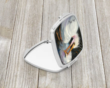 Load image into Gallery viewer, White Egret Compact Mirror – Stylish Purse Mirror with Artistic Covers JMK1213SCM
