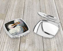 Load image into Gallery viewer, White Egret Compact Mirror – Stylish Purse Mirror with Artistic Covers JMK1213SCM