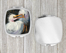 Load image into Gallery viewer, White Egret Compact Mirror – Stylish Purse Mirror with Artistic Covers JMK1213SCM