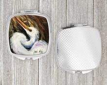 Load image into Gallery viewer, White Egret Compact Mirror – Stylish Purse Mirror with Artistic Covers JMK1214SCM