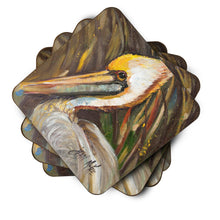 Load image into Gallery viewer, Pelican lookin East Coasters - Set of 4 Lightweight Foam, Absorbent Drink Coasters JMK1217FC