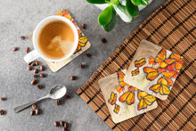 Load image into Gallery viewer, Butterflies Coasters - Set of 4 Lightweight Foam, Absorbent Drink Coasters JMK1220FC