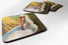 Load image into Gallery viewer, White Ibis Coasters - Set of 4 Lightweight Foam, Absorbent Drink Coasters JMK1222FC