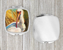 Load image into Gallery viewer, White Ibis Compact Mirror – Stylish Purse Mirror with Artistic Covers JMK1222SCM