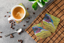 Load image into Gallery viewer, Green Heron Coasters - Set of 4 Lightweight Foam, Absorbent Drink Coasters JMK1226FC