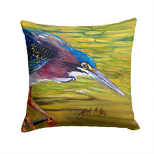 Load image into Gallery viewer, Green Heron Canvas Throw Pillow - 14x14 Decorative Pillow – Art for Your Home &amp; Patio JMK1226PW1414