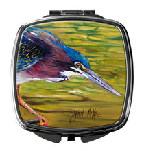 Load image into Gallery viewer, Green Heron Compact Mirror – Stylish Purse Mirror with Artistic Covers JMK1226SCM
