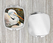 Load image into Gallery viewer, White Egret Compact Mirror – Stylish Purse Mirror with Artistic Covers JMK1227SCM