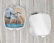 Load image into Gallery viewer, Blue Heron Compact Mirror – Stylish Purse Mirror with Artistic Covers JMK1228SCM