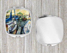 Load image into Gallery viewer, Seven Boats Sailboats Compact Mirror – Stylish Purse Mirror with Artistic Covers JMK1231SCM