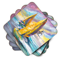 Load image into Gallery viewer, Middle Bay Lighthouse Sailboats Coasters - Set of 4 Lightweight Foam, Absorbent Drink Coasters JMK1234FC