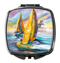Load image into Gallery viewer, Middle Bay Lighthouse Sailboats Compact Mirror – Stylish Purse Mirror with Artistic Covers JMK1234SCM