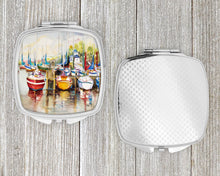 Load image into Gallery viewer, Paradise Sailboats Compact Mirror – Stylish Purse Mirror with Artistic Covers JMK1235SCM
