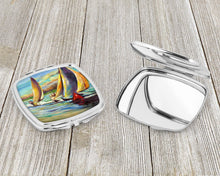 Load image into Gallery viewer, Knost Reggata Sailboats Compact Mirror – Stylish Purse Mirror with Artistic Covers JMK1236SCM