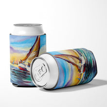 Load image into Gallery viewer, Horn Island Boat Race Sailboats Can or Bottle Hugger JMK1237CC