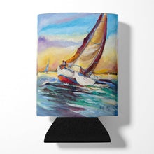 Load image into Gallery viewer, Horn Island Boat Race Sailboats Can or Bottle Hugger JMK1237CC
