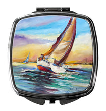 Load image into Gallery viewer, Horn Island Boat Race Sailboats Compact Mirror – Stylish Purse Mirror with Artistic Covers JMK1237SCM